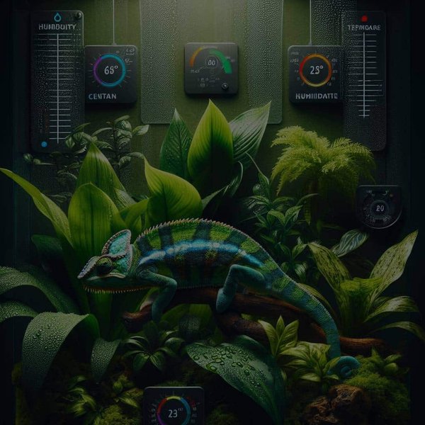 What Are the Ideal Humidity Levels for a Pet Chameleon's Terrarium?